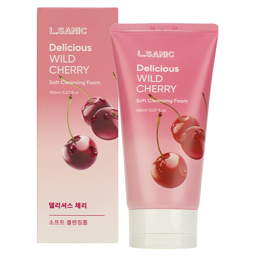 L.Sanic Delicious Wild Cherry Soft Cleansing Foam Очищающая пенка для умывания с экстрактом дикой вишни 150мл