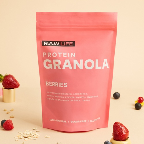 Гранола протеиновая "PROTEIN GRANOLA BERRIES" Raw Life 220 г