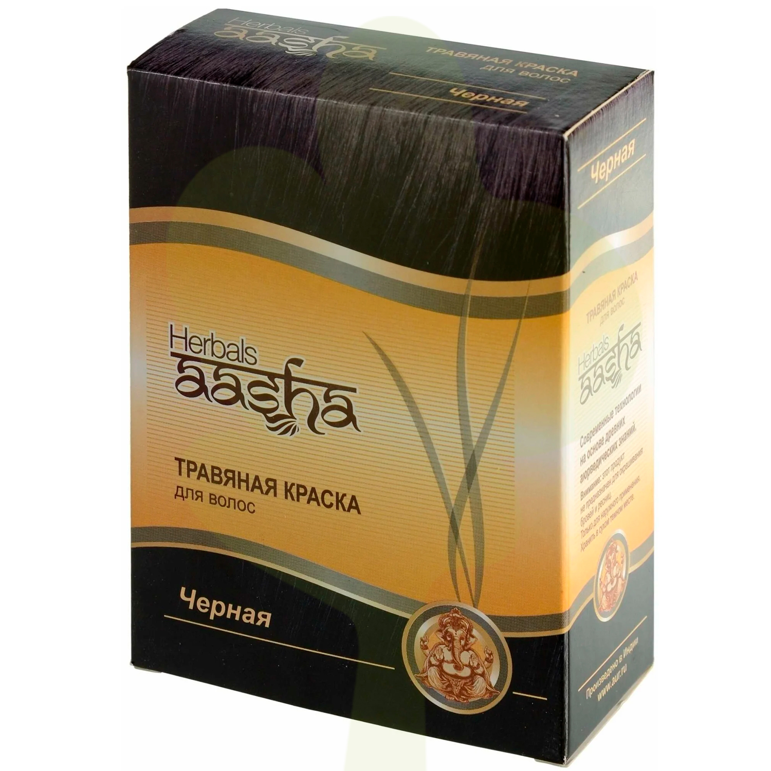 Травяная краска для волос "Черный" Aasha Herbals 60 г