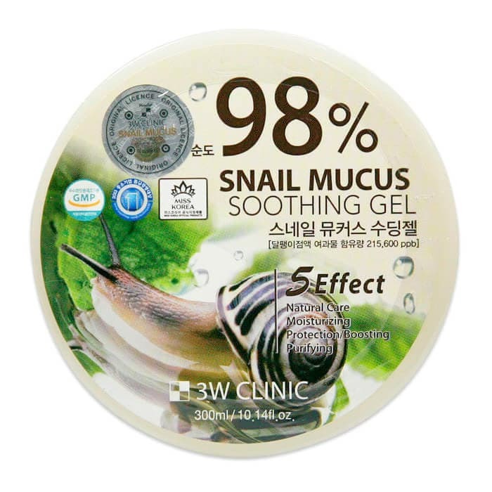 3W CLINIC 98% Snail Mucus Soothing Gel Универсальный гель с улиточным муцином