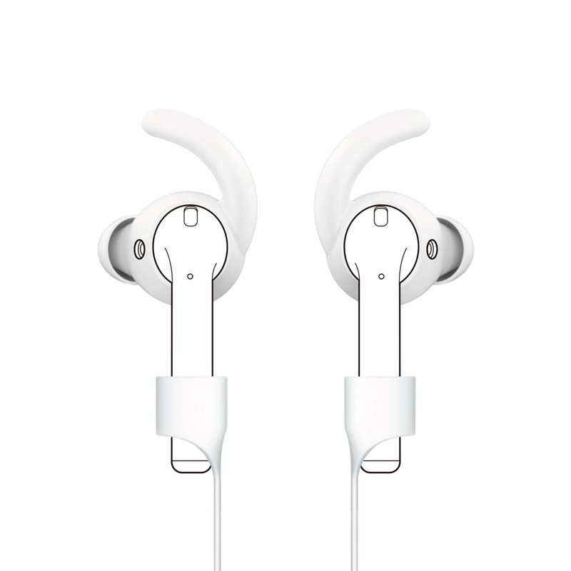 Набор аксессуаров Deppa Accessories Kit для AirPods 2/ AirPods шнурок, амбушюры, система хранени D-47169 Белый