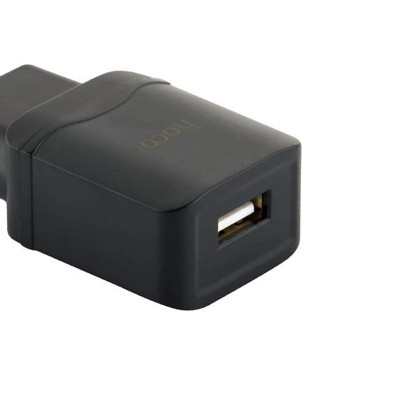 Адаптер питания Hoco C22A Little superior charger с кабелем Lightning (USB: 5V max 1A) Черный