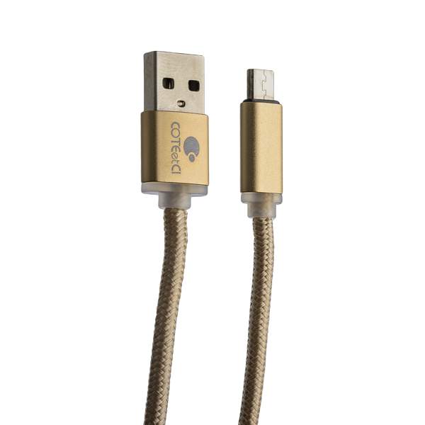 USB дата-кабель COTECi M23 NYLON series MicroUSB CS2131-2M-GD (2.0m) золотистый