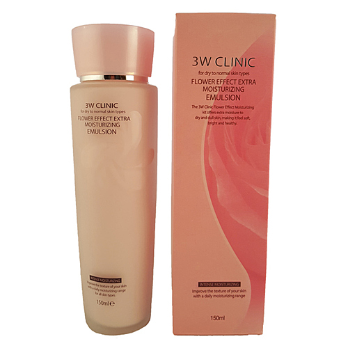 3W CLINIC Flower Effect Extra Moisturizing Emulsion Увлажняющая эмульсия для лица