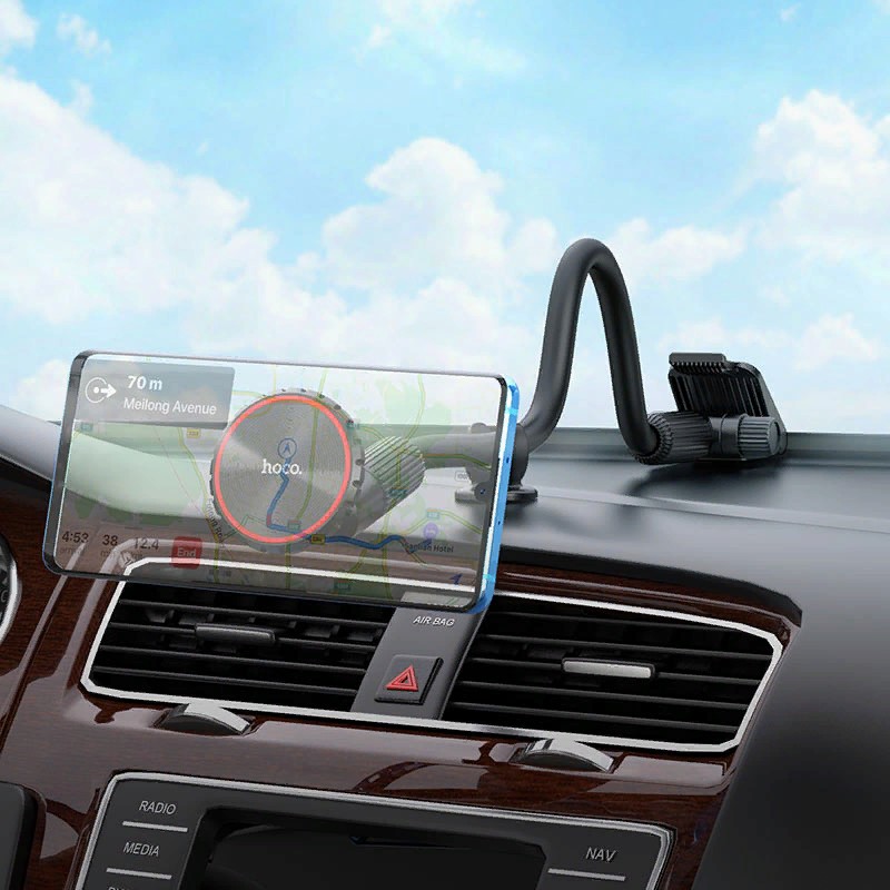 Автомобильный держатель Hoco CA99 City windshield magnetic in-car holder магнитный универсальный черный