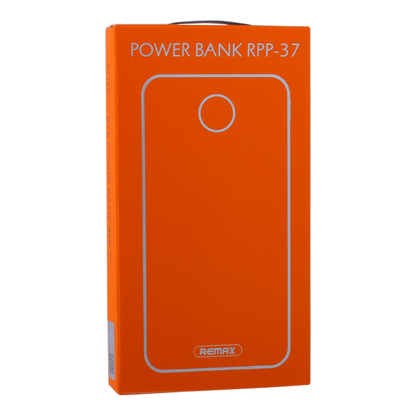 Аккумулятор внешний универсальный Remax RPP 37- 10000 mAh Energy Eye power bank (2USB: 5V-2.4A) White Белый