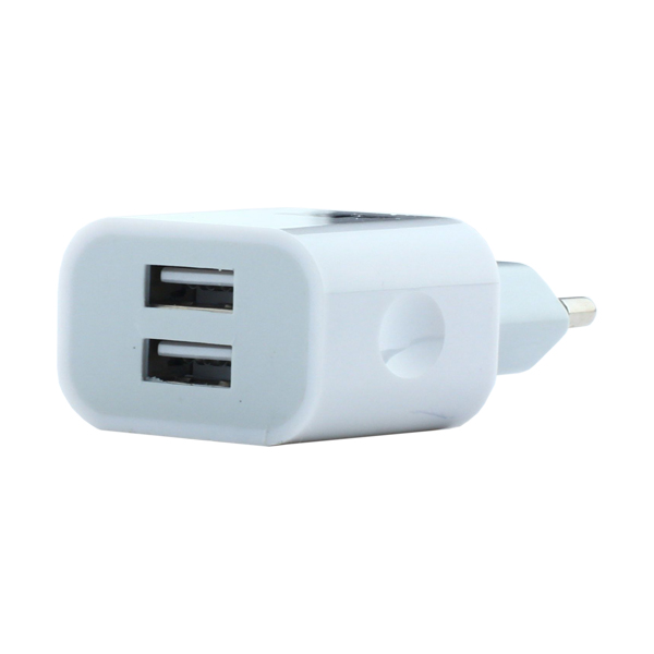 Адаптер питания BoraSCO charger B-20647 (2USB: 5V/2.1A) Белый