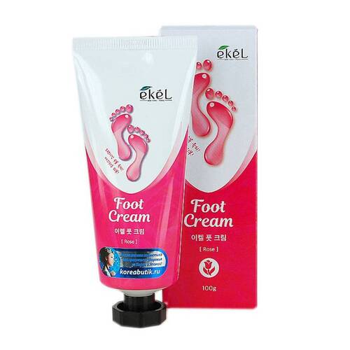 EKEL Foot Cream Rose Успокаивающий крем для ног с экстрактом розы