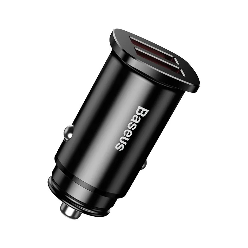 Разделитель автомобильный Baseus Square metal 30W Dual QC3.0 Quick Car Charger (2USB: 5V&5A) CCALL-DS01 Черный