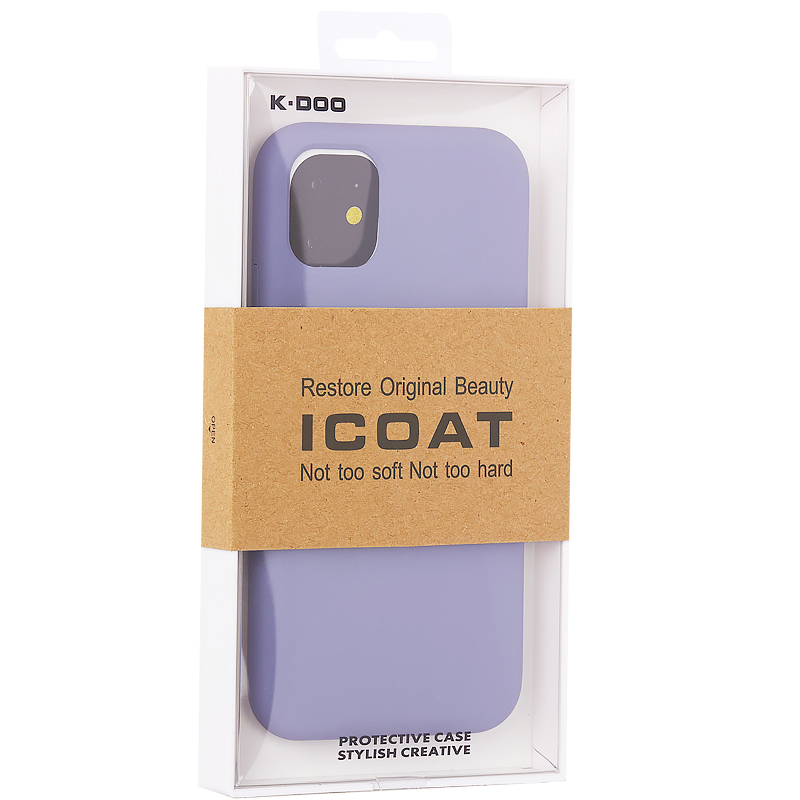 Чехол-накладка силиконовая K-Doo iCoat Liquid Silicone для iPhone 11 (6.1") Серо-лавандовый