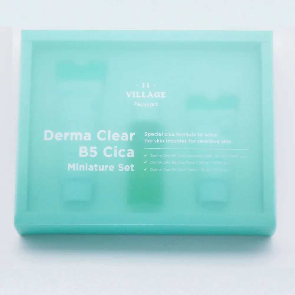 VILLAGE 11 FACTORY DERMA CLEAR B5 CICA MINIATURE SET Набор миниатюр: Пенка, тонер, крем-гель 309гр