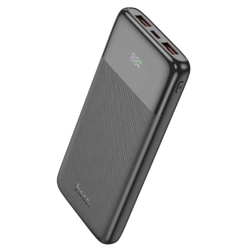 Аккумулятор внешний универсальный Hoco J121 10000 mAh power bank 22.5W (2USB:5V-2.0A) Черный