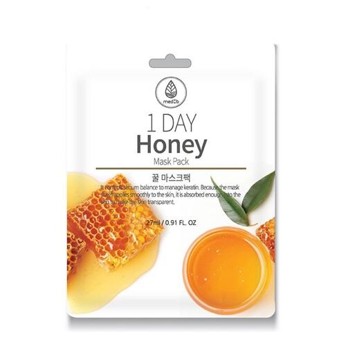 Med B Маска тканевая питающая медовая - 1 Day honey mask pack, 27мл