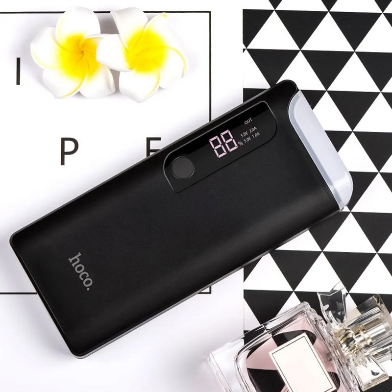 Аккумулятор внешний универсальный Hoco B27-15000 mAh Pusi Power Bank (2USB: 5V-2.0A) Черный