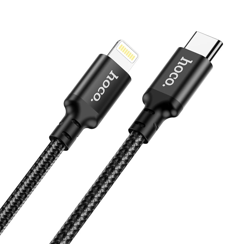 Дата-кабель Hoco X14 Double speed PD charging data cable for Type-C to Lightning (2.0 м) Черный