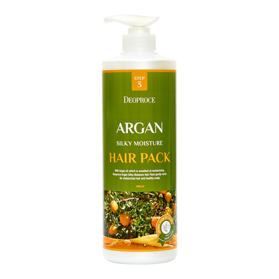 DEOPROCE ARGAN SILKY MOISTURE HAIR PACK Увлажняющая маска для волос с маслом арганы