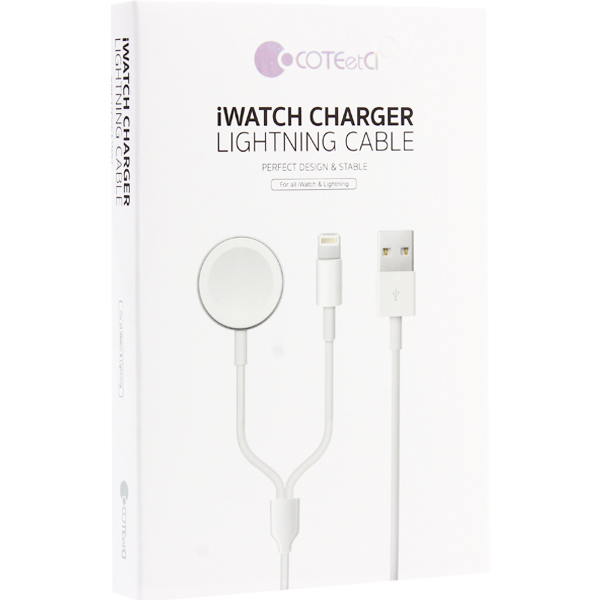 USB дата-кабель COTECi 2in1 Charging cable iPhone & Watch (CS5170-WH) 1м Белый