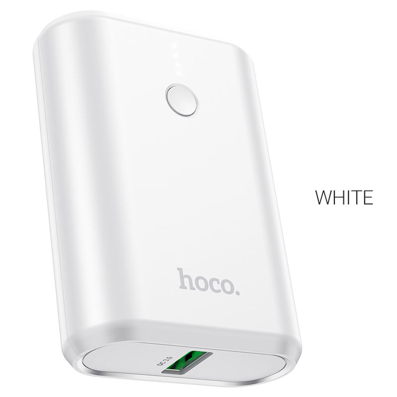 Аккумулятор внешний универсальный Hoco Q3 10000 mAh Mayflower PD+QC3.0 power bank (USB:5V-3.0A Max) 20W Белый