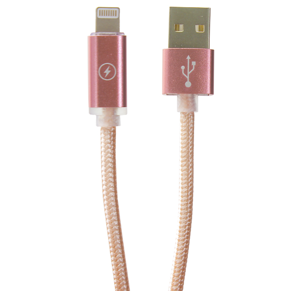 USB дата-кабель COTECi M30i Lightning Cable Breathe CS2127-MRG (0.2m) Розовое золото