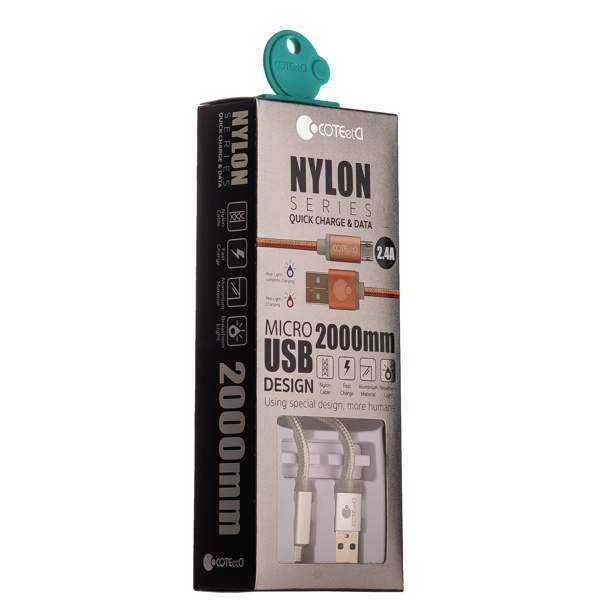 USB дата-кабель COTECi M23 NYLON series MicroUSB CS2131-2M-TS (2.0m) серебристый