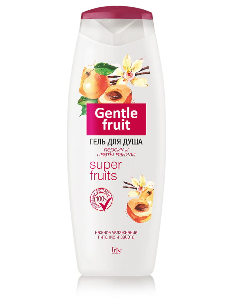 IRIS Gentle Fruit Гель для душа Персик и цветы ванили 400мл