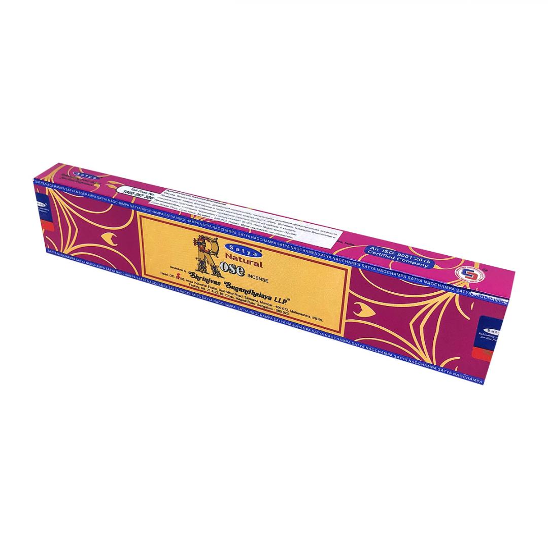 Благовоние Натуральная роза (Natural rose incense sticks) Satya | Сатья 15г