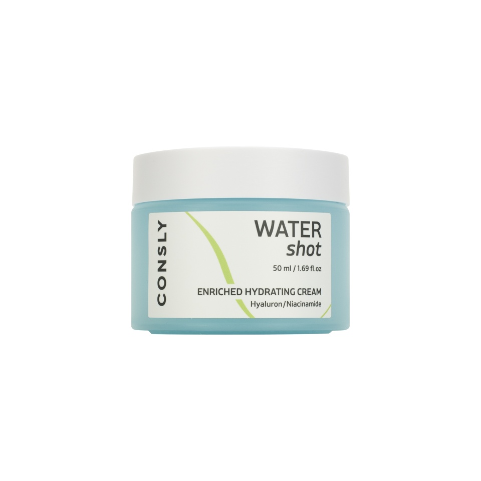 Consly WATER SHOT Enriched Hydrating Hyaluronic and Niacinamide Cream Увлажняющий крем с гиалуроновой кислотой и ниацинамидом 50мл