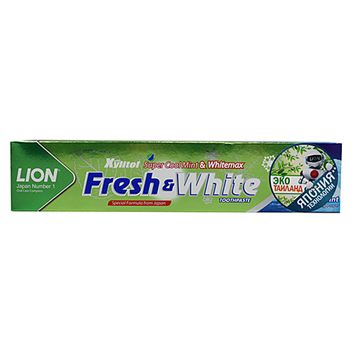 Lion Зубная паста для защиты от кариеса прохладная мята - Thailand fresh & white, 160г