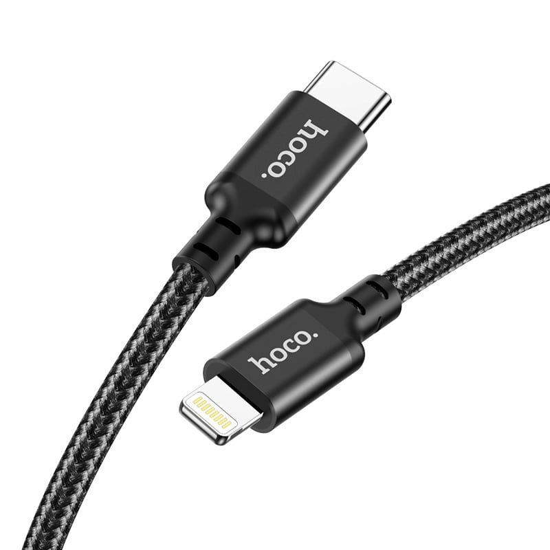 Дата-кабель Hoco X14 Double speed PD charging data cable for Type-C to Lightning (2.0 м) Черный