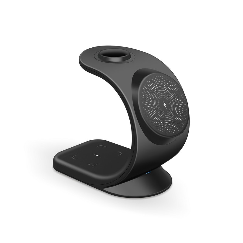 Беспроводное зарядное устройство MItrifON Magnetic Wireless charger stand 3в1 MageSafe Stand (OJD-83) для iPhone/ Watch/ Air Pods 15W Черный