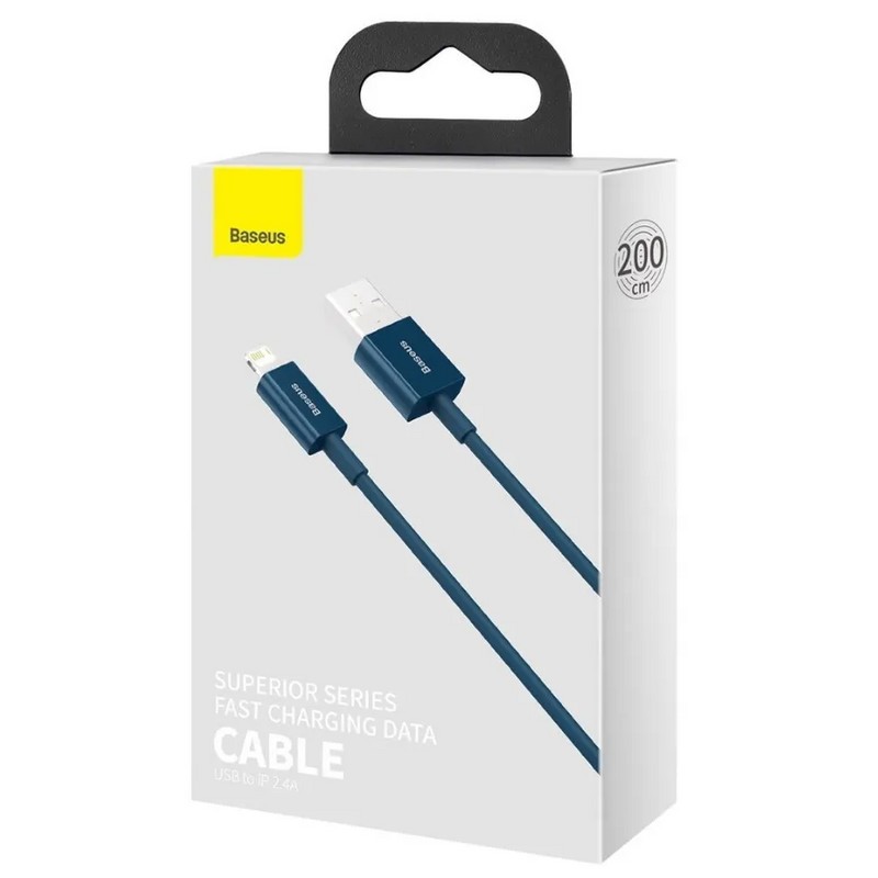 USB дата-кабель Baseus Superior Series Fast Charging Data Cable Lightning 2.4A (CALYS-C03) 2.0м Синий