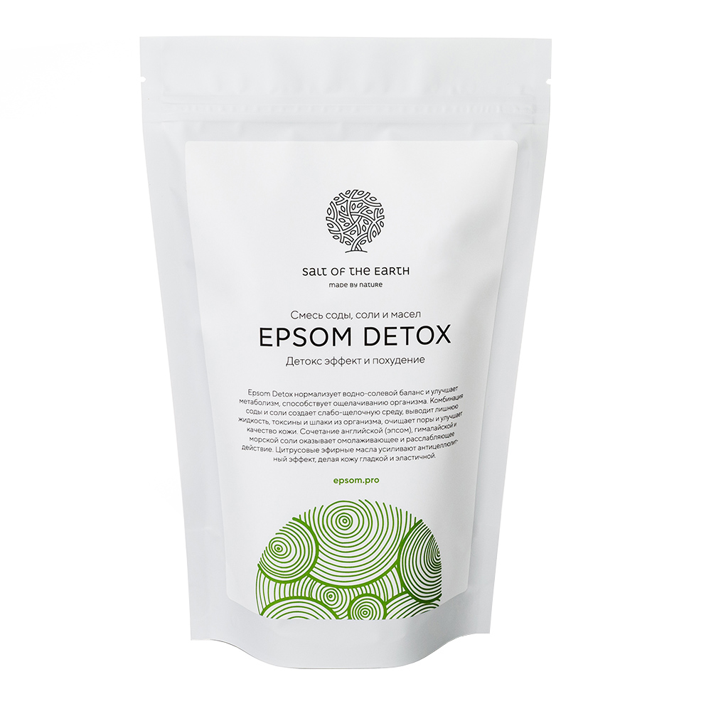 Смесь для ванн "Epsom detox" с содой, солью и маслами Salt of the Earth 1000 г