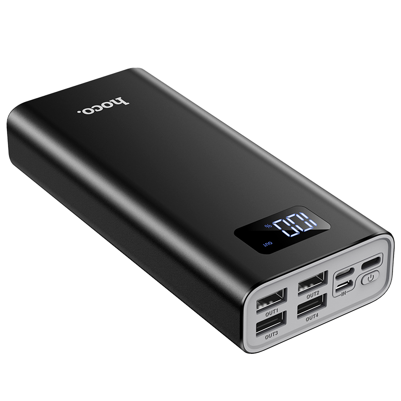 Аккумулятор внешний универсальный Hoco J46A 20000 mAh Star ocean mobile power bank (4USB:5V-2.0A Max) Черный