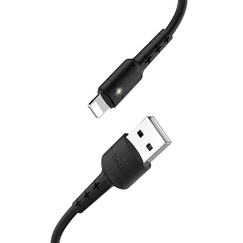 USB дата-кабель Hoco X30 Star Charging data cable for Lightning (1.2 м) Черный