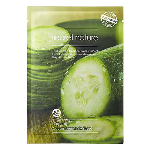 Secret Nature Маска для лица освежающая с экстрактом огурца - Cooling cucumber mask sheet, 25г