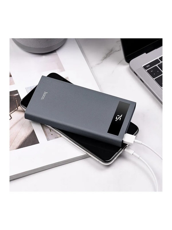 Аккумулятор внешний универсальный Hoco J49 10000 mAh Jewel mobile power bank QC3.0+PD (2USB:5V-2.0A Max) Серый