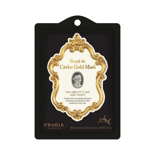 Frudia Маска тканевая лифтинг с икрой, пептидами и скваленом - Royal de caviar gold mask, 20мл