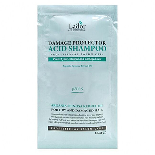 La'dor Damage Protector Acid Shampoo Шампунь с аргановым маслом (пробник) 10мл