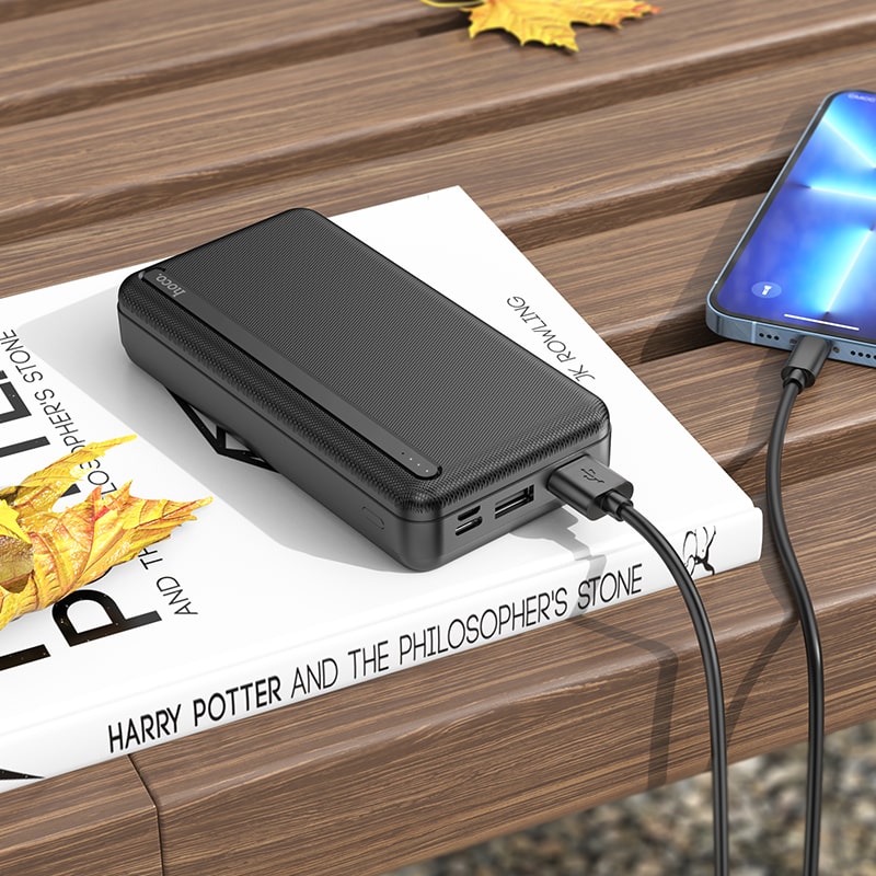 Аккумулятор внешний универсальный Hoco J91A 20000 mAh Strong and Wear-Resistant power bank (2USB:5V-2.1A) Черный