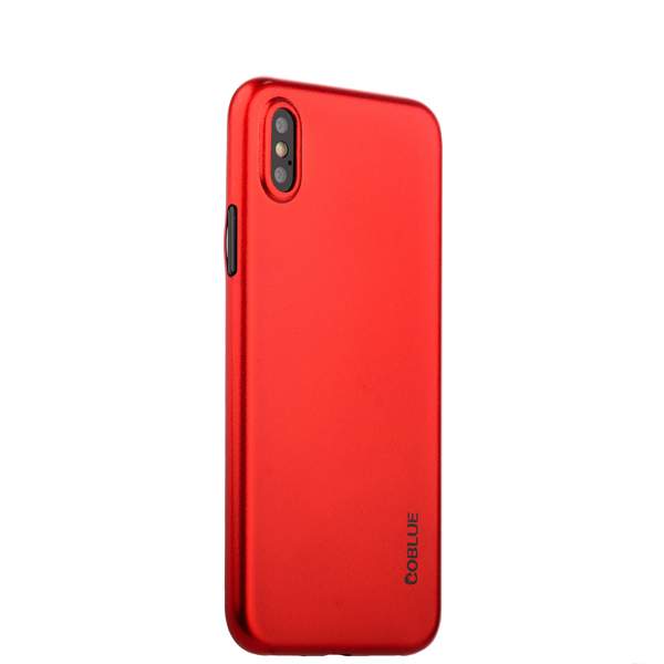 Чехол-накладка супертонкая Coblue Slim Series PP Case & Glass (2в1) для iPhone XS/ X (5.8") Красный