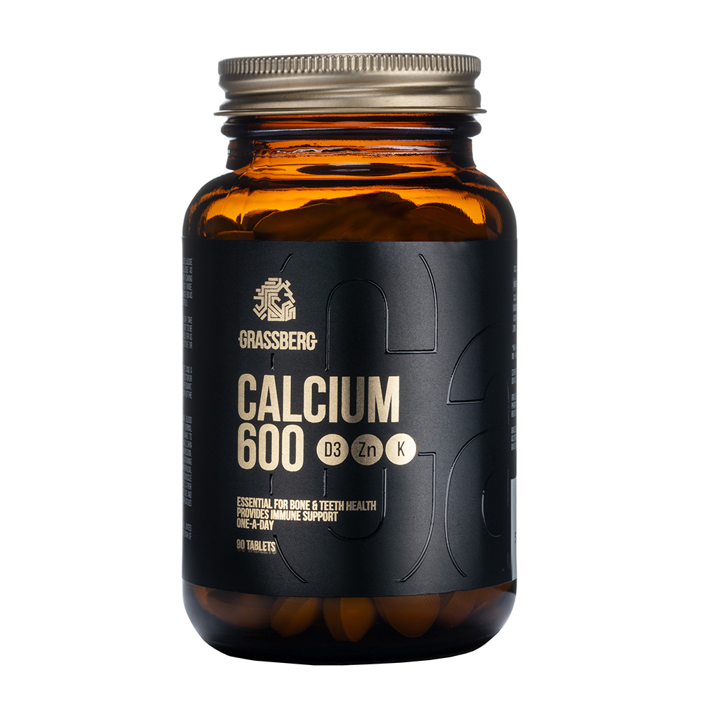 Calcium 600 + D3 + Zn with Vit K1 Grassberg 100 г 90 шт