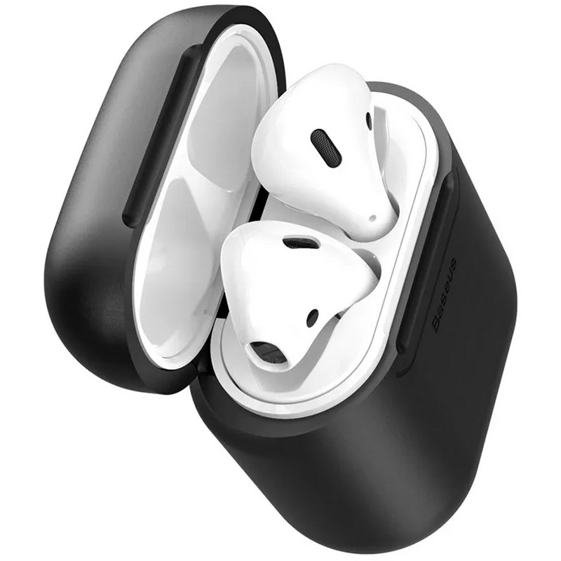 Чехол силиконовый Baseus Wireless charger для AirPods с поддержкой беспроводной зарядки WIAPPOD-01 Черный