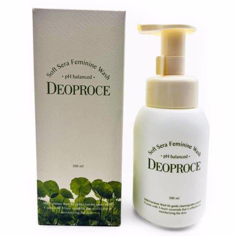 DEOPROCE SOFT SERA FEMININE WASH Мягкая увлажняющая пенка для интимной гигиены с керамидами