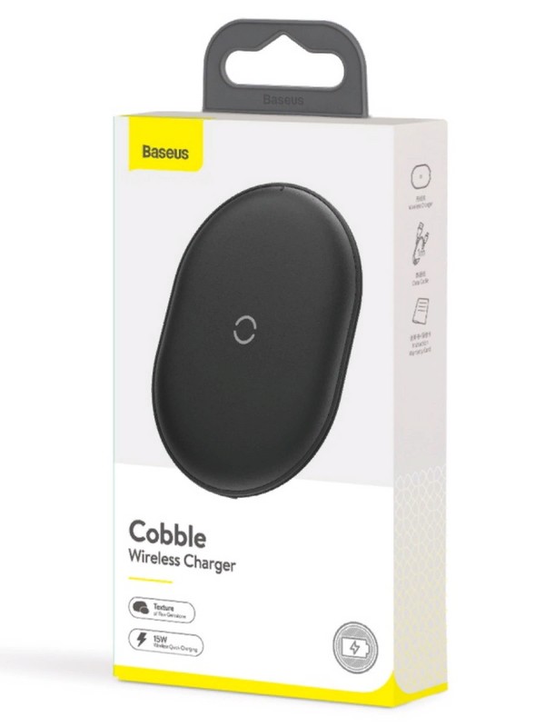 Беспроводное зарядное устройство Baseus Cobble Wireless Charger 15W (WXYS-01) Черный