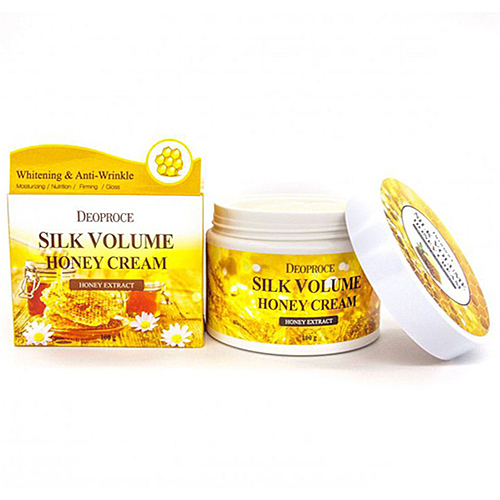 Deoproce Крем для лица питательный на основе меда - Moisture silk volume honey cream, 100г