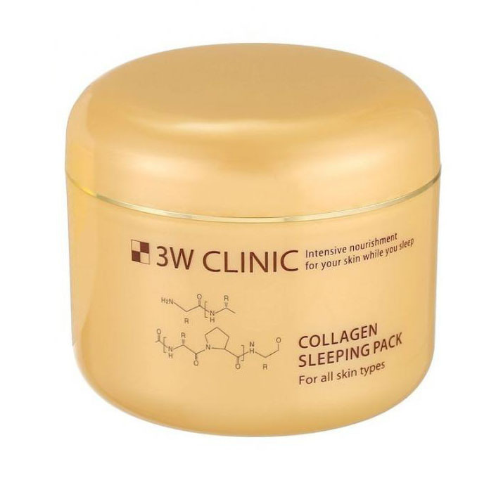 3W CLINIC Collagen Sleeping Pack Укрепляющая маска ночного действия с коллагеном