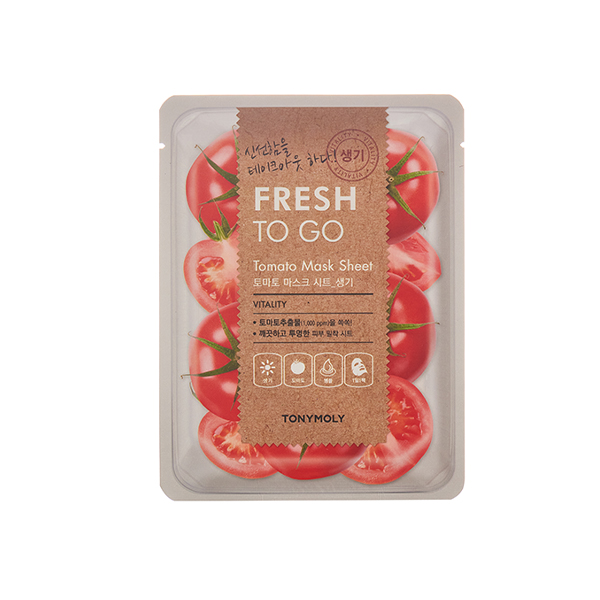 TONYMOLY FRESH TO GO Tomato Mask Sheet Освежающая тканевая маска для лица с экстрактом томата