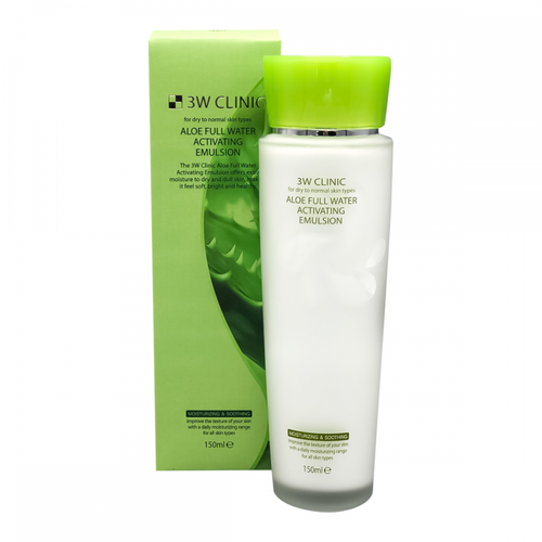 3W CLINIC Aloe Full Water Activating Emulsion Увлажняющая эмульсия с экстрактом алоэ