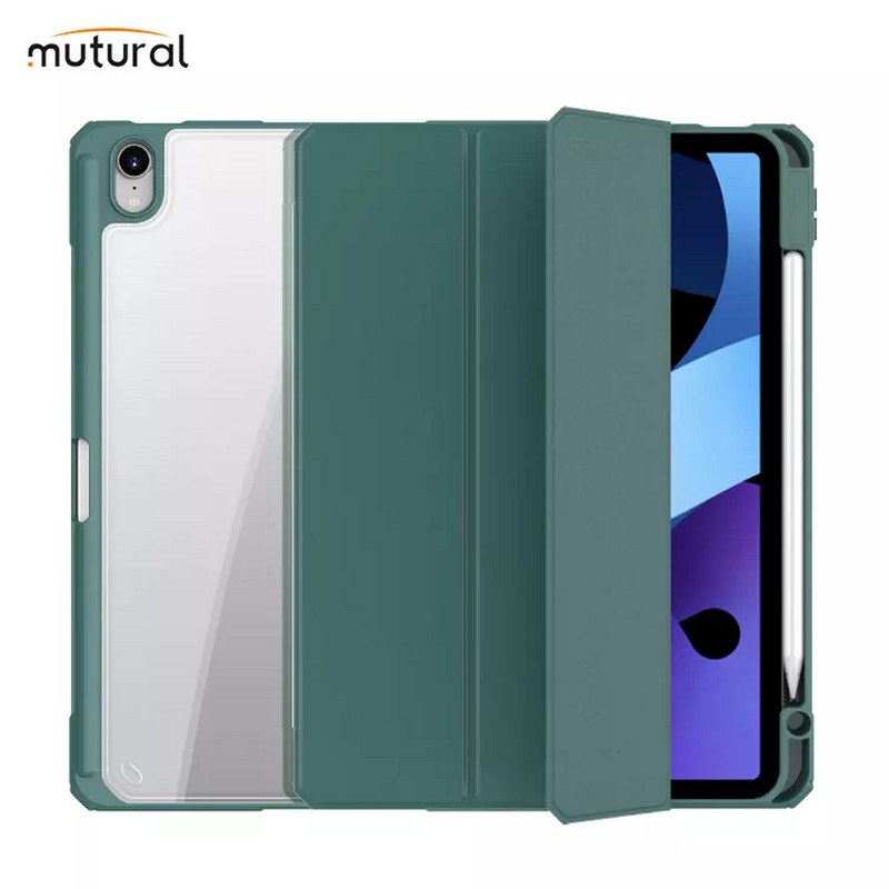 Чехол-подставка Mutural Folio Case Pinyue series для New iPad 10.9" (2022) кожаный Зеленый