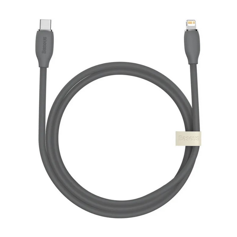 USB дата-кабель Baseus Jelly Liquid Silica Gel Fast Charging Data Cable Type-C - Lightning 20W (9V-2.0A/ 5V-2.4A) (CAGD020001) 1.2м Черный